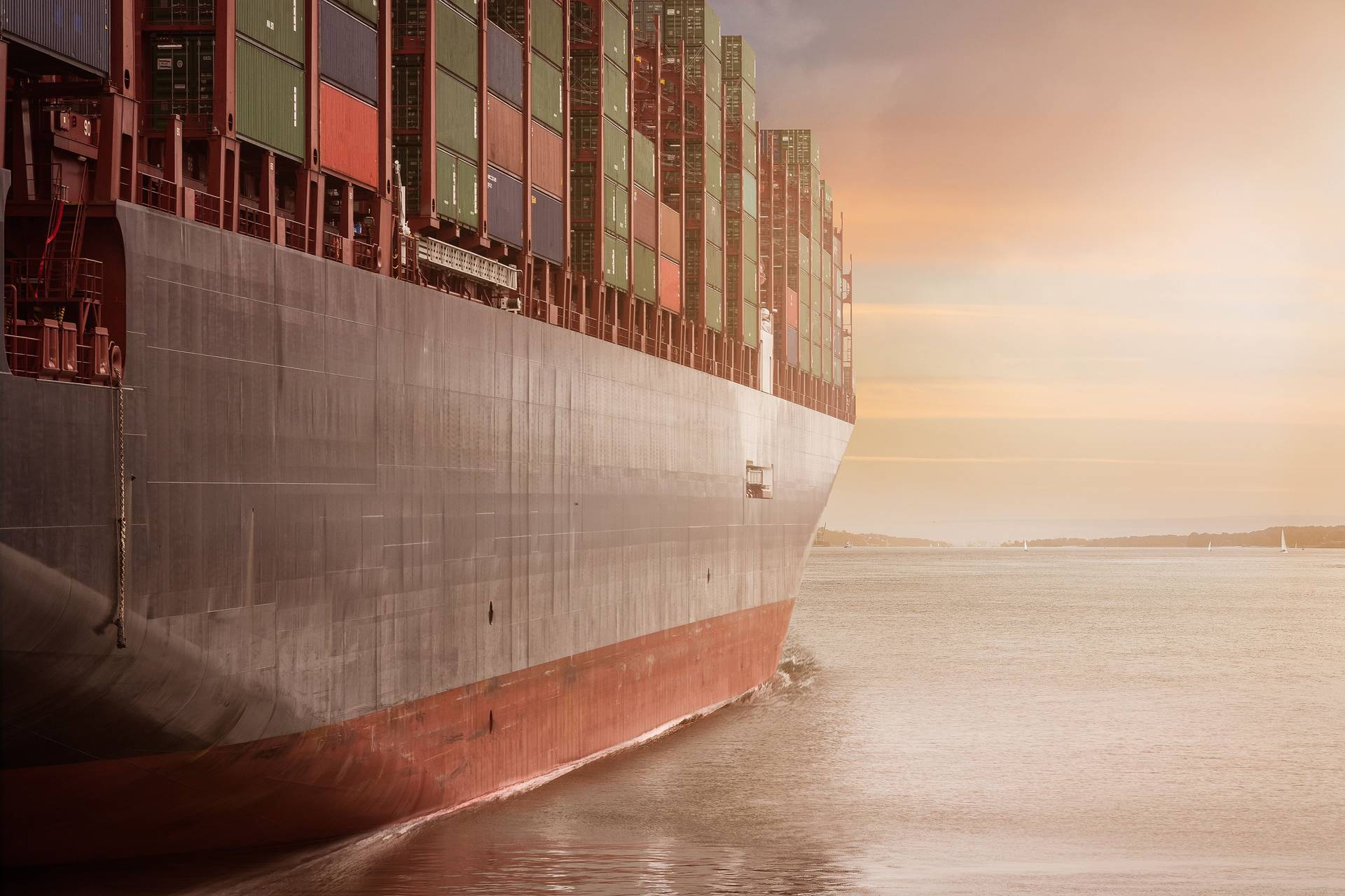 Ocean freight container ship